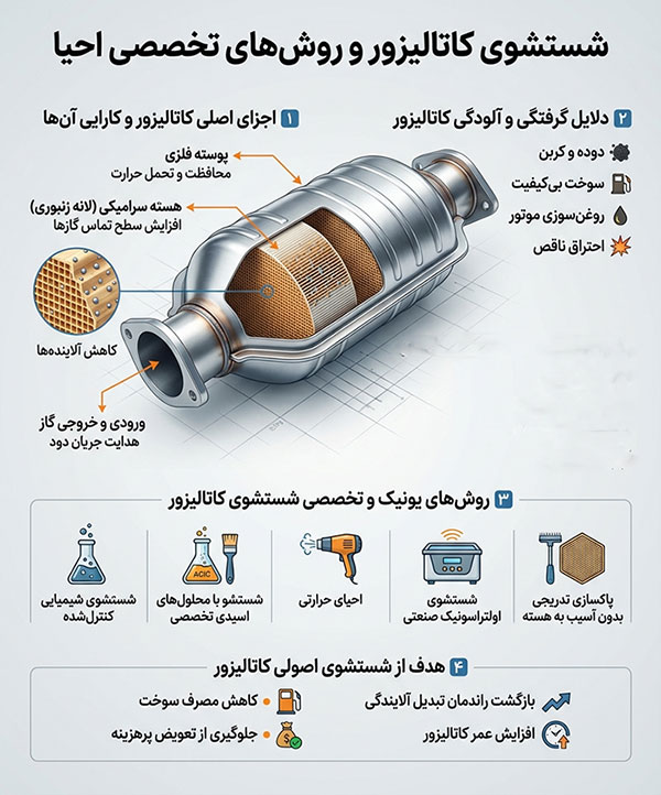 نحوه شستشوی کاتالیزور توسان و تاثیر آن بر کارایی خودرو