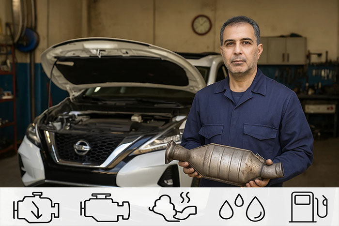 آشنایی با علائم خرابی کاتالیزور نیسان مورانو