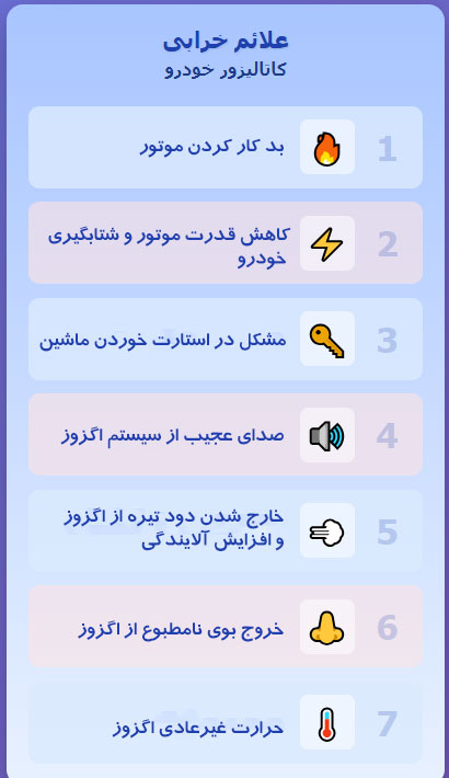 علائم خرابی مبدل کاتالیست چیست