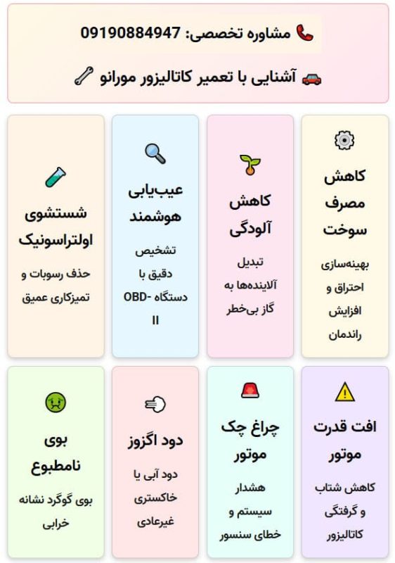 آشنایی با خدمت سرویس و تعمیر کاتالیزور مورانو